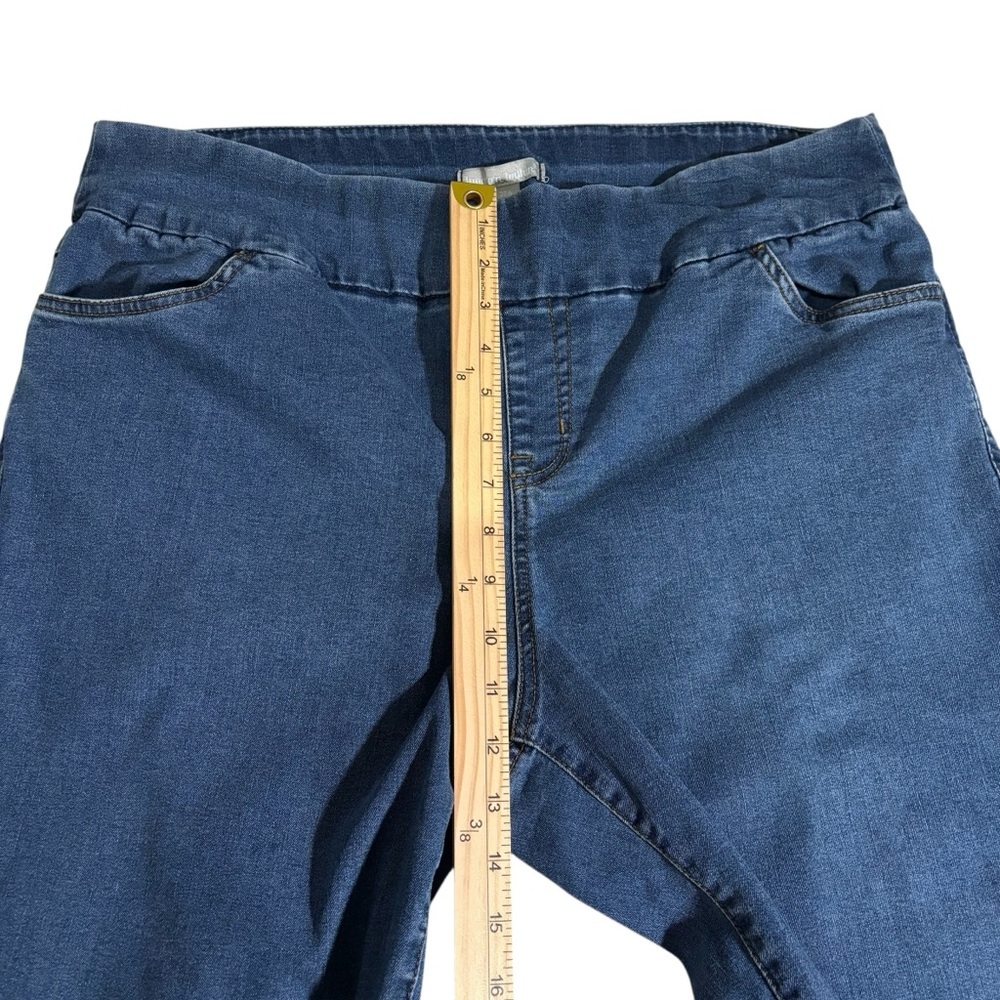 Woman Within Flex Fit Elastic Waist Denim Capri Jeans 20W Pull-on Stretch Casual - Picture 15 of 16